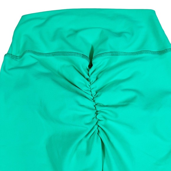 ABS2B Booty Pum Pum Ruched Bum Scrunch Cropped Fitness Leggings Mint Green, S - Picture 5 of 8